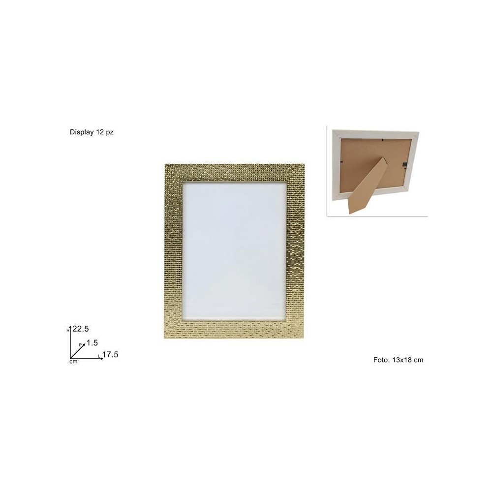 CORNICE PER FOTO 1318CM ORO FANTASIA QUADRETTI IN DISPLAY